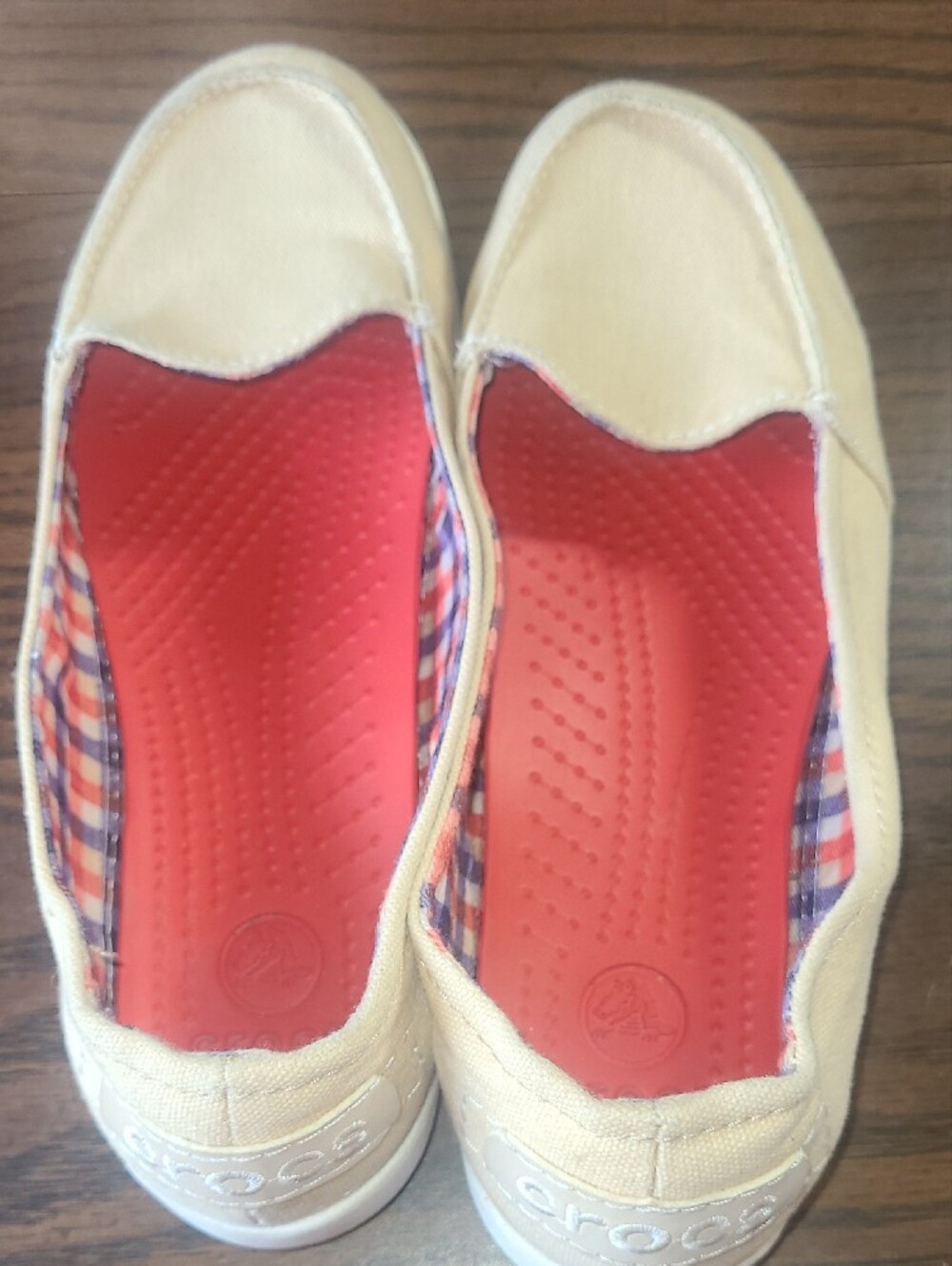 CROCS Melbourne II Short Vamp Flats Loafers Slip-on Shoes Size W 9 Tan Beige - Picture 3 of 14